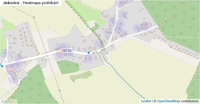 Ješovice - mapa podnikání