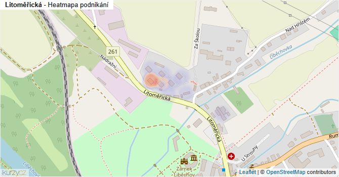 Litoměřická - mapa podnikání