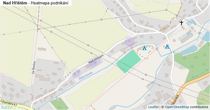 Nad Hřištěm - mapa podnikání