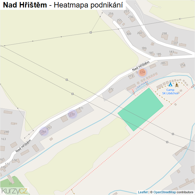 Mapa Nad Hřištěm - Firmy v ulici.