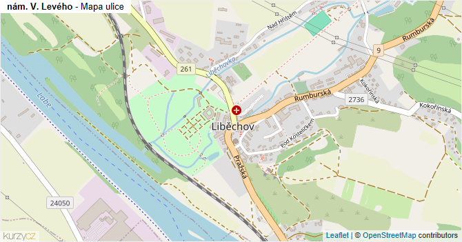 nám. V. Levého - mapa ulice