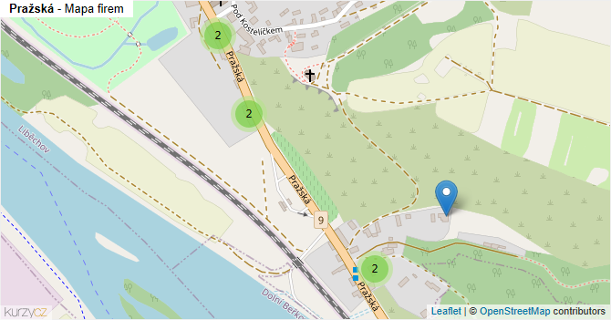 Pražská - mapa firem