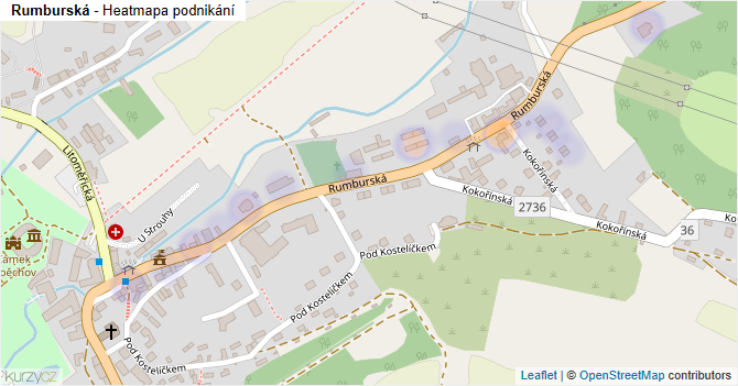 Rumburská - mapa podnikání