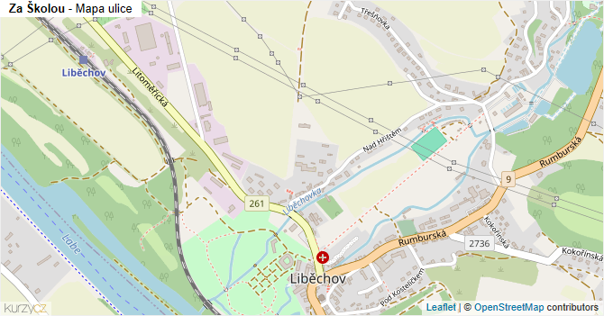 Za Školou - mapa ulice