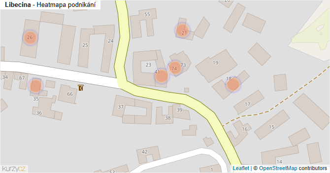 Libecina - mapa podnikání