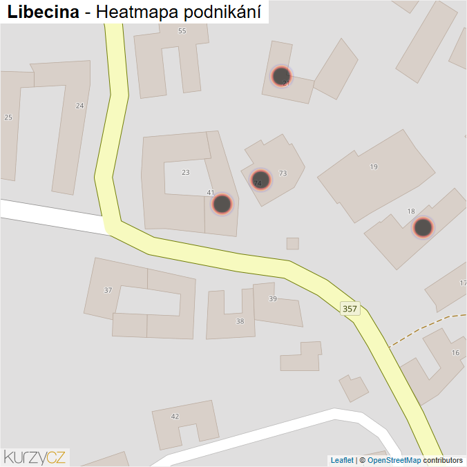 Mapa Libecina - Firmy v obci.