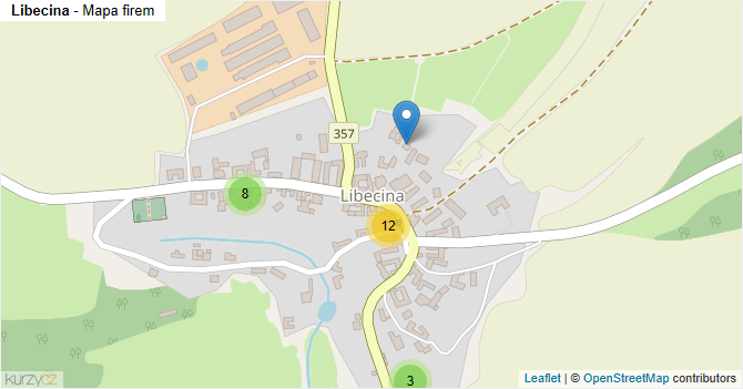 Libecina - mapa firem