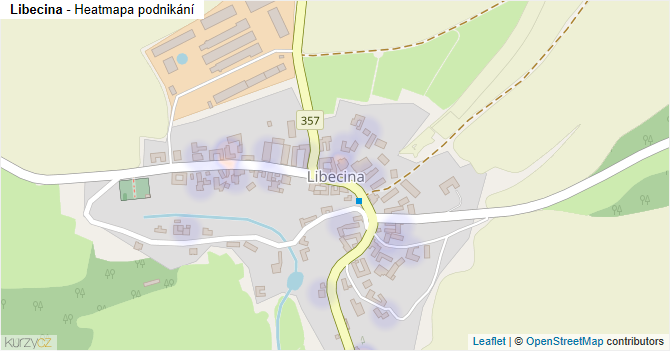 Libecina - mapa podnikání
