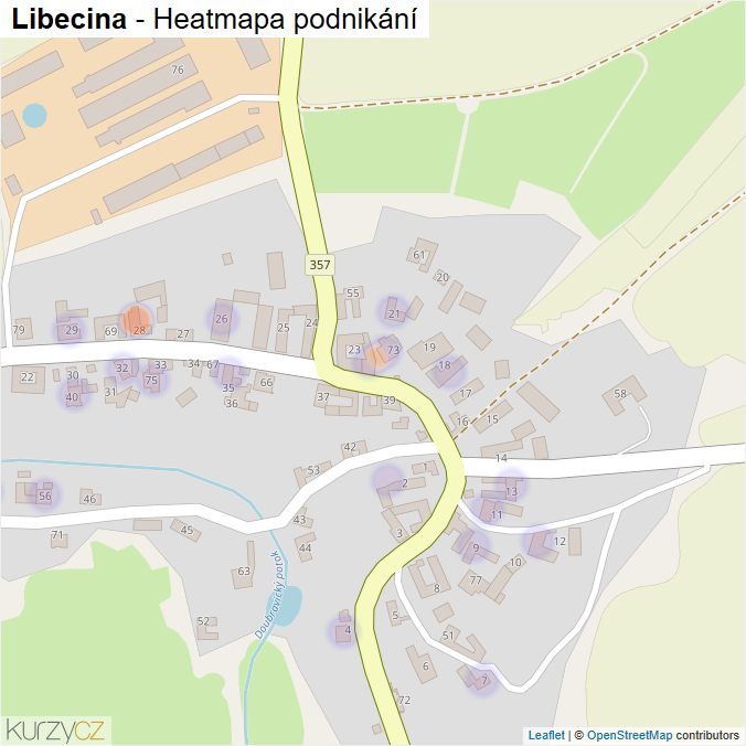 Mapa Libecina - Firmy v části obce.