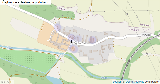Čejkovice - mapa podnikání