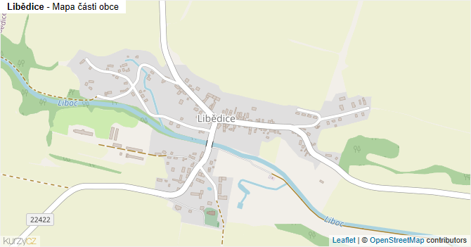 Libědice - mapa části obce