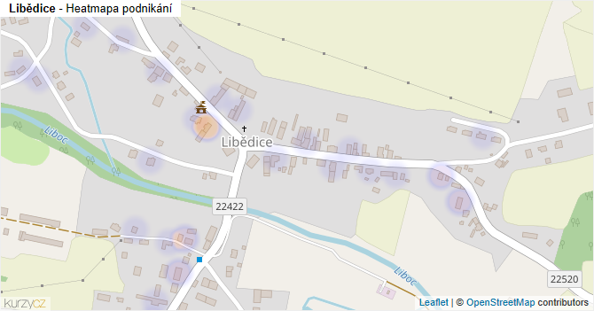 Libědice - mapa podnikání