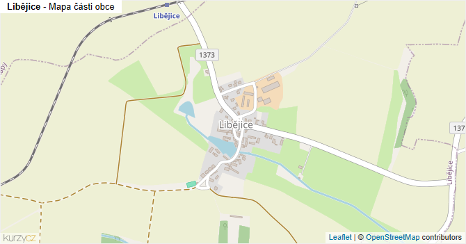 Libějice - mapa části obce