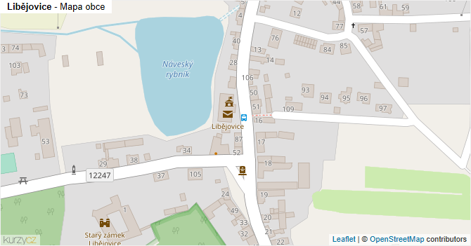 Libějovice - mapa obce