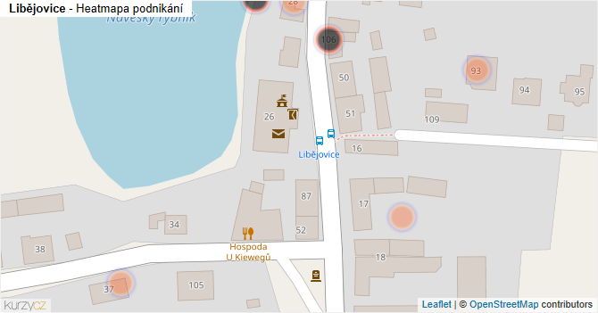 Libějovice - mapa podnikání