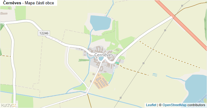 Černěves - mapa části obce