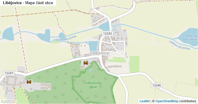 Libějovice - mapa části obce