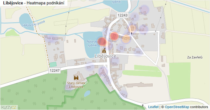 Libějovice - mapa podnikání