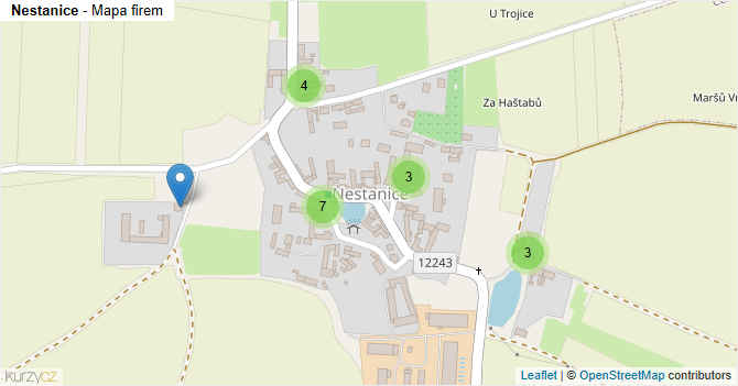 Nestanice - mapa firem