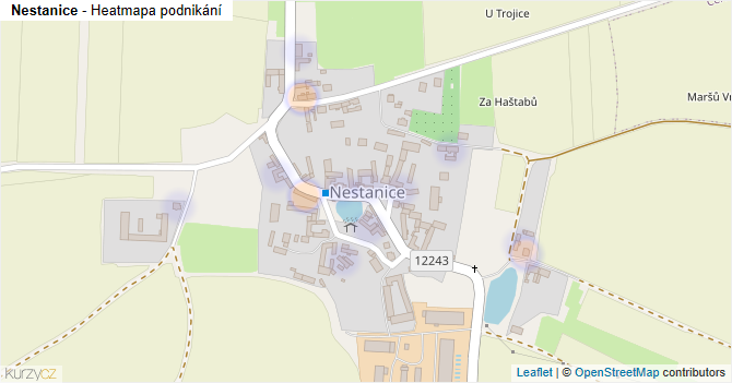 Nestanice - mapa podnikání