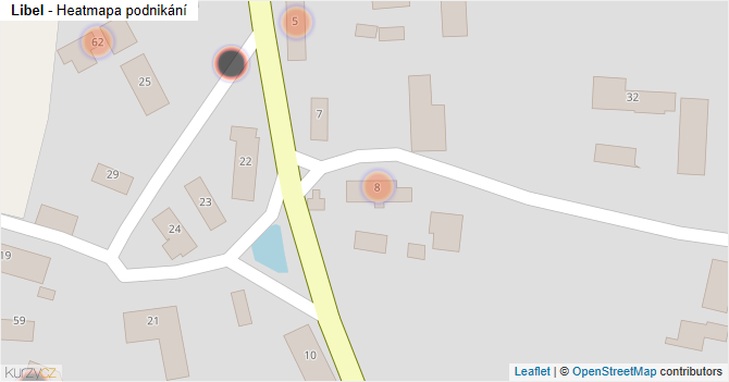 Libel - mapa podnikání
