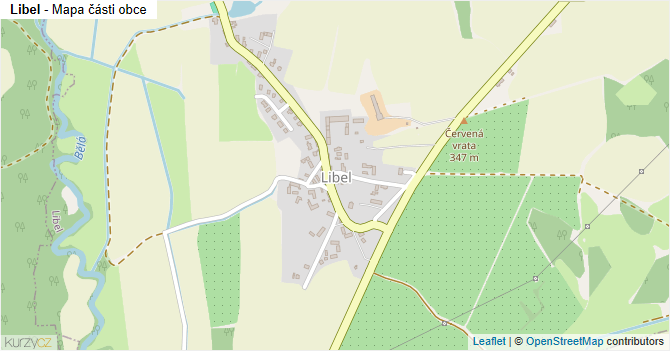Libel - mapa části obce