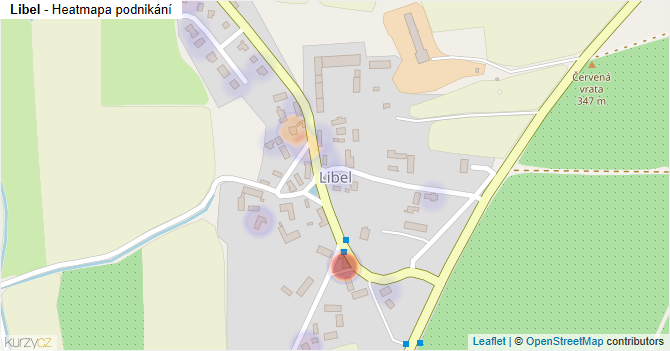 Libel - mapa podnikání