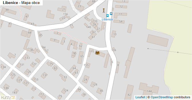 Libenice - mapa obce