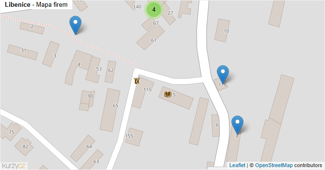 Libenice - mapa firem