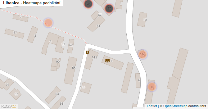 Libenice - mapa podnikání