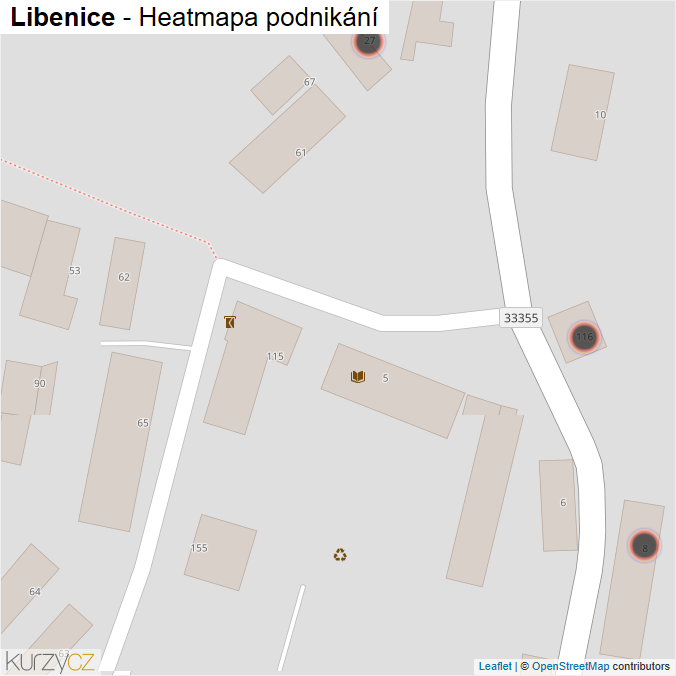 Mapa Libenice - Firmy v obci.