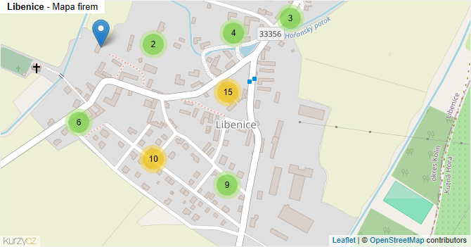 Libenice - mapa firem