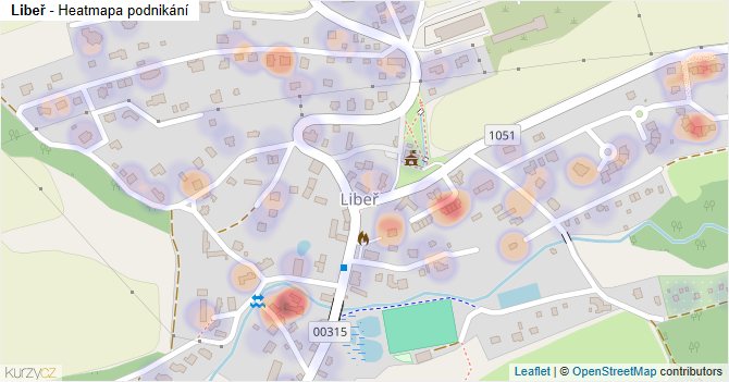 Libeř - mapa podnikání