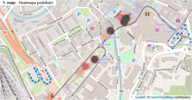 1. máje - mapa podnikání