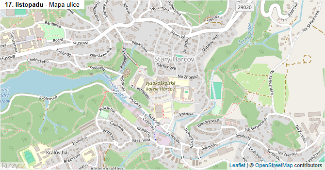 17. listopadu - mapa ulice