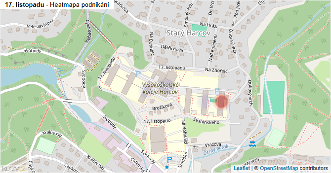 17. listopadu - mapa podnikání