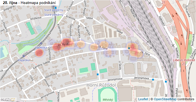 28. října - mapa podnikání