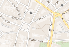5. května v obci Liberec - mapa ulice