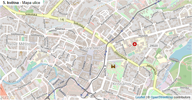 5. května - mapa ulice