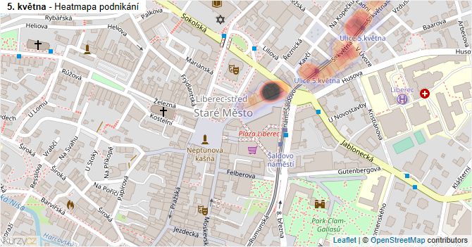 5. května - mapa podnikání