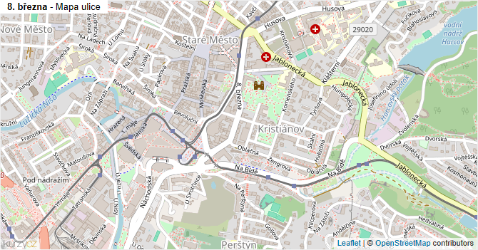8. března - mapa ulice