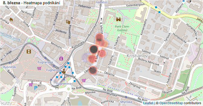 8. března - mapa podnikání