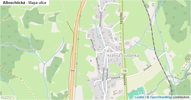 Albrechtická - mapa ulice