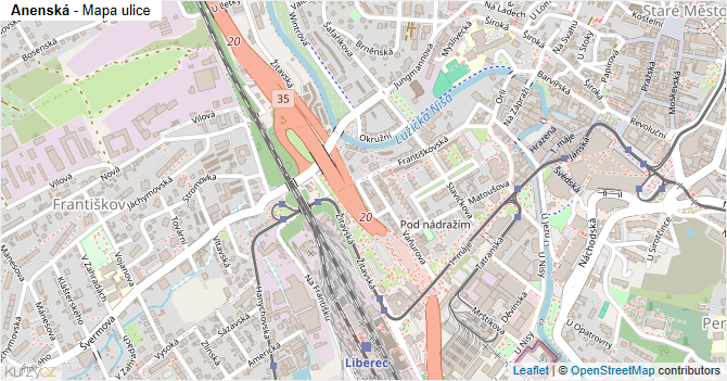 Anenská - mapa ulice