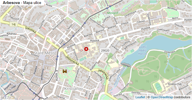 Arbesova - mapa ulice