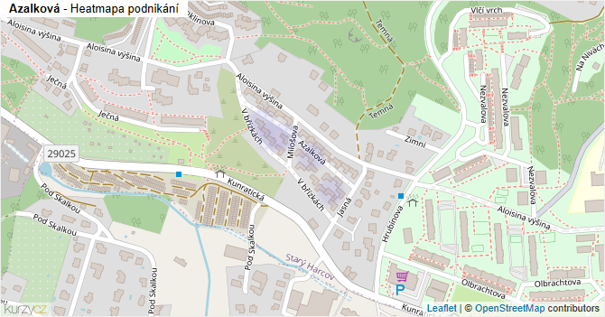 Azalková - mapa podnikání