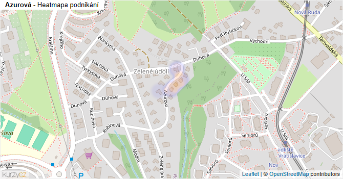 Azurová - mapa podnikání