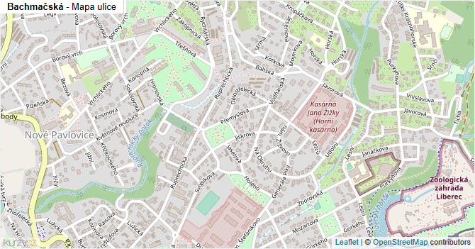 Bachmačská - mapa ulice