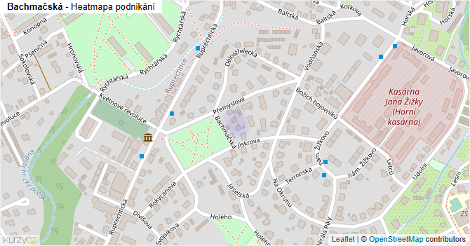 Bachmačská - mapa podnikání