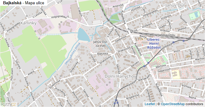 Bajkalská - mapa ulice